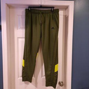 Adidas Pants Mens XL‎ Green Jogger Sweatpants Fleece Aeroready Primegreen Lounge